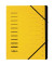 Ordnungsmappe A4 12-teilig gelb Aufdruck 1-12 auf dem Deckel mit Ec