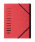 Ordnungsmappe A4 12-teilig rot Aufdruck 1-12 auf dem Deckel mit Ec
