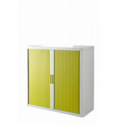 Aktenschrank easy Office E1CT0005300042, Kunststoff/Stahl abschließbar, 2 OH, 110 x 104 x 41,5 cm, grün/weiß
