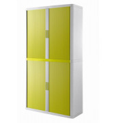 Aktenschrank Rolladenschrank E2CT0005300058 E2CT0005300058, abschlie&szlig;bar, 4 OH, gr&uuml;n/wei&szlig;, 110x204x41,5cm (BxHxT)