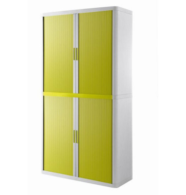 Aktenschrank Rolladenschrank E2CT0005300058 E2CT0005300058, abschlie&szlig;bar, 4 OH, gr&uuml;n/wei&szlig;, 110x204x41,5cm (BxHxT)