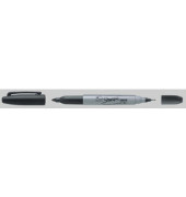 Permanentmarker Twin Tip, S0811100, schwarz, 0,5-1mm Rundspitze/doppel