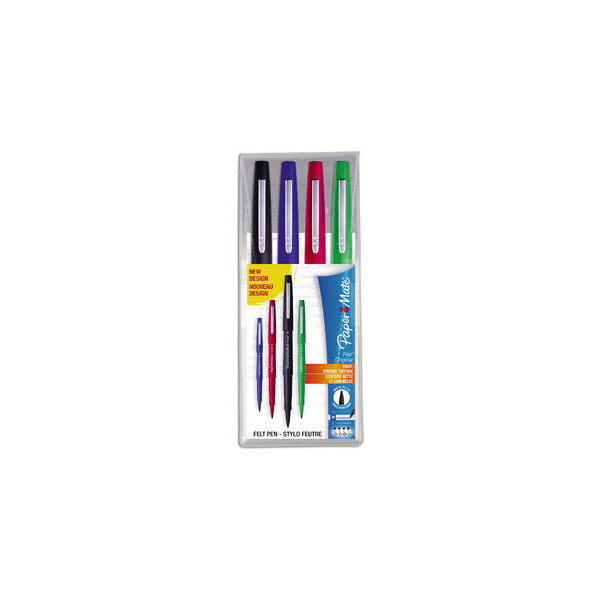 3501170917671 - Flair Filzstifte | mittlere Spitze (07 mm) | Schwarz Blau Grün & Rot | Tasche mit 4 Stiften 3501170917671 - Flair Filzstifte | mittlere Spitze (07 mm) | Schwarz Blau Grün & Rot | Tasche mit 4 Stiften