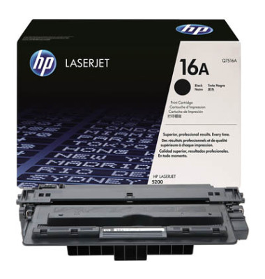 Toner Q7516A (16A), schwarz, ca. 12000 Seiten