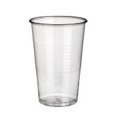 Trinkbecher Kunststoff transparent 0,3l, mit Füllstrich