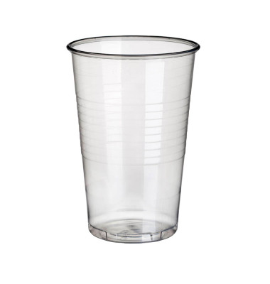 Trinkbecher Kunststoff transparent 0,3l, mit Füllstrich