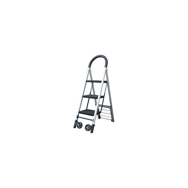 8717448040902 - Handkarren-Leiter-Kombination 3 Stufen aluminium schwarz 8717448040902 Pavo 8717448040902 - Handkarren-Leiter-Kombination 3 Stufen aluminium schwarz 8717448040902 Pavo
