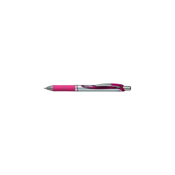 Pentel Gelschreiber EnerGel, BL77-PX, pink/silber (Schreibfarbe: pink), 0,35mm, Druckmechanik, nachfüllbar 0884851015808 Pentel