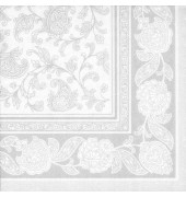 Servietten ROYAL Col.Ornaments weiss 40x40cm 1/4 Falz