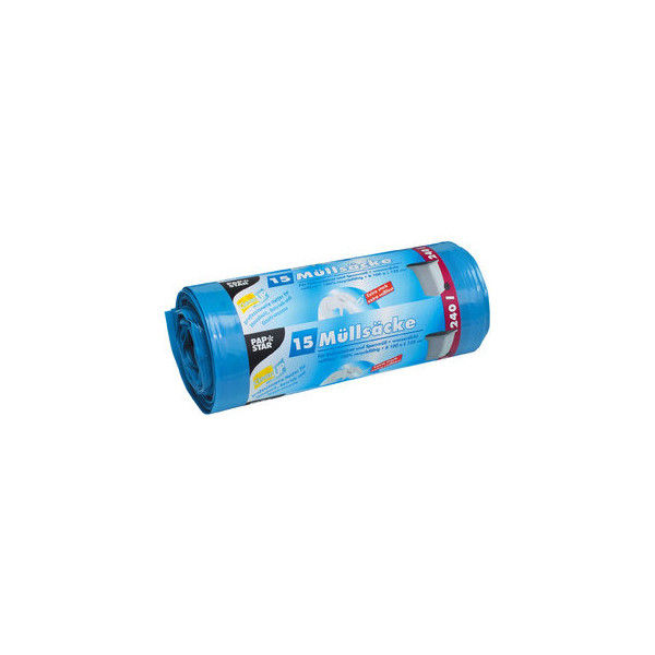 4002911121290 - Müllsäcke 12129 CleanUP blau 240 Liter offen  äußerst reißfest  4002911121290 15 Stück