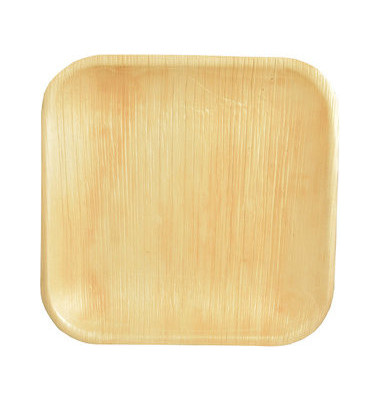 Teller Palmblatt pure eckig 18x18 cm