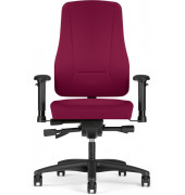 B&uuml;rostuhl Younico pro, bordeaux / schwarz, bis 120kg, ohne Kopfst&uuml;tze