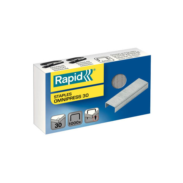 4051661018848 - Heftklammern Omnipress 30 5000559 Stahldraht verzinkt Omnipress 30 Heftleistung 30 Blatt max  4051661018848 1000 Stück