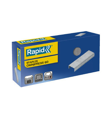 Heftklammern Omnipress 60, 5000562, Stahldraht verzinkt, Heftleistung 60 Blatt max.