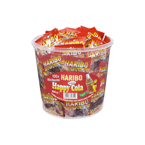 4001686323540 - HappyCola Minibeutel 980g in PP-Dose 100 Btl 4001686323540 100 Stück