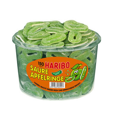 Fruchtgummi Saure Apfelringe PP-Dose Fruchtgummi Saure Apfelringe PP-Dose