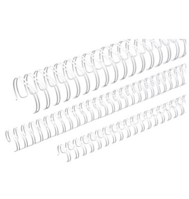 Drahtbinder&uuml;cken Ring Wire 310800034, 3:1, 34 Ringe auf A4, wei&szlig;, 8mm