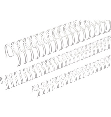 Drahtbinder&uuml;cken Ring Wire 311600034, 3:1, 34 Ringe auf A4, wei&szlig;, 16mm