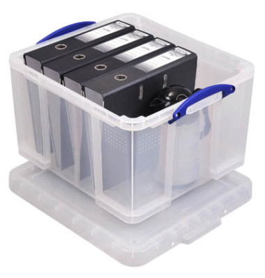 Aufbewahrungsbox 42CCB, 42 Liter, mit Deckel, au&szlig;en 520x440x310mm, Kunststoff transparent
