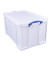 Aufbewahrungsbox 84WSTRCB, 84 Liter mit Deckel, für A4 Ordner, außen 710x440x380mm, Kunststoff weiß