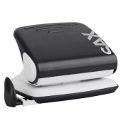 Bürolocher Design Century Line 318 M 0-318-19, schwarz, bis 2mm 15 Blatt, mit Anschlagschiene