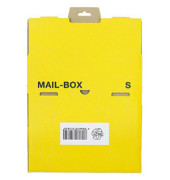 Versandkarton Mail-Box S 212 151 120 gelb, bis DIN A5+, innen 249x175x79mm, Karton