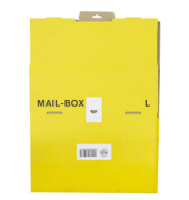 Versandkarton Mail-Box L 212 151 320 gelb, bis DIN Dokumenten- oder Warenversand von Artikeln bis zum A4-&Uuml;berformat, Versand mit