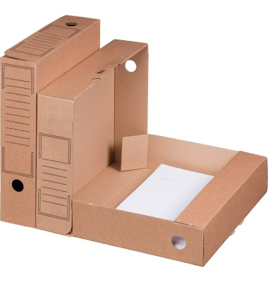 Archivbox 226100220, A4, braun, innen 252x70x317mm, Pappe