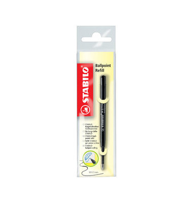 Kugelschreibermine Ballpoint Refill 2/046-02, schwarz, 0,5mm, Gro&szlig;raummine