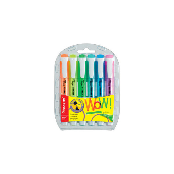 4006381467445 - Textmarker-Set swing cool 275 6-3 Etui 6-farbig sortiert 1-4mm Keilspitze 4006381467445 6 Stück 4006381467445 - Textmarker-Set swing cool 275 6-3 Etui 6-farbig sortiert 1-4mm Keilspitze 4006381467445 6 Stück