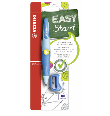 Druckbleistift-Set STABILO EASYergo, B-46867-3, hellblau/dunkelblau, 3,15mm, HB