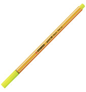 Fineliner point 88, 88/024, orange, wei&szlig;e Streifen (Schreibfarbe: neongelb), 0,4mm