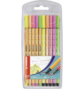 Fineliner-Set point 88, 8868/10-1, farbig sortiert (Schreibfarbe: 4-farbig sortiert), 0,4mm+1,0mm