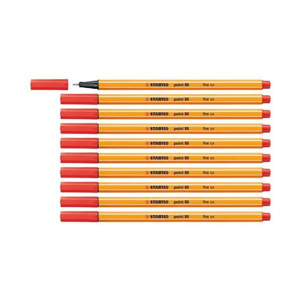 4006381217453 - Tintenfeinschreib Point 88 10x rot 04 mm 4006381217453 STABILO 88 40 10 Stück 4006381217453 - Tintenfeinschreib Point 88 10x rot 04 mm 4006381217453 STABILO 88 40 10 Stück