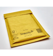 Luftpolstertaschen Gold B/00, 103027401, innen 120x210mm, haftklebend + Lochung für Klammer, braun