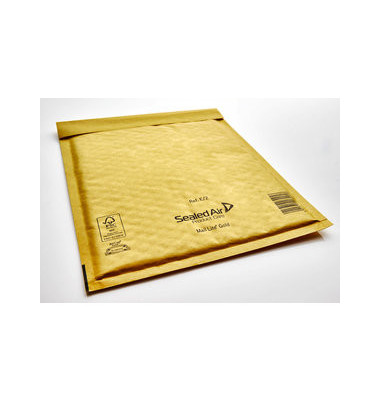 Luftpolstertaschen Gold E/2, 103027404, innen 220x260mm, haftklebend + Lochung für Klammer, braun