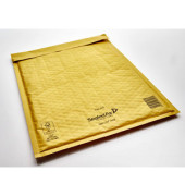 Luftpolstertaschen Gold H/5, 103027407, innen 270x360mm, haftklebend + Lochung für Klammer, braun