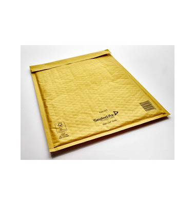 Luftpolstertaschen Gold H/5, 103027407, innen 270x360mm, haftklebend + Lochung für Klammer, braun