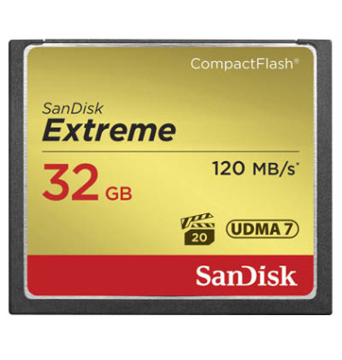 Speicherkarte Extreme SDCFXSB-032G-G46, CompactFlash, bis 120 MB/s, 32 GB
