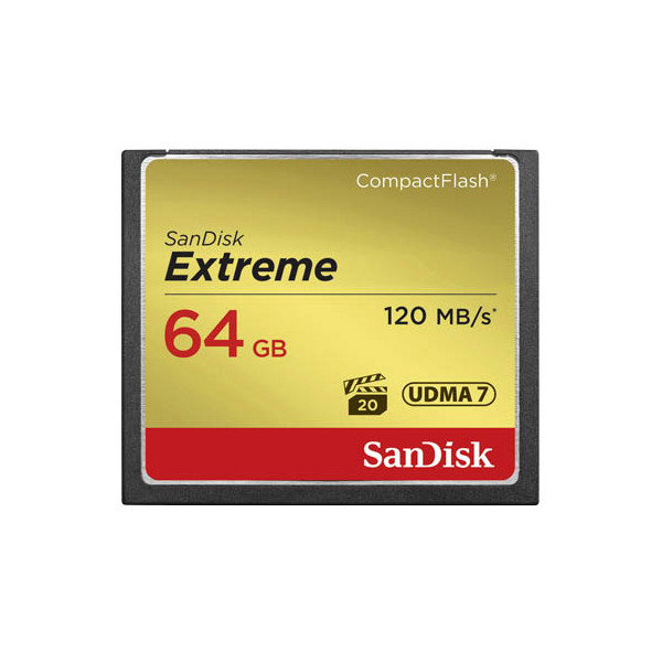 0619659123710 - Speicherkarte Extreme SDCFXSB-064G-G46 CompactFlash bis 120 MB s 64 GB 0619659123710 Sandisk