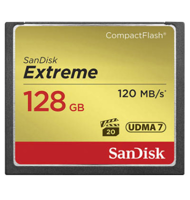 Speicherkarte Extreme SDCFXSB-128G-G46, CompactFlash, bis 120 MB/s, 128 GB