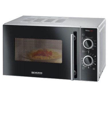 Severin Mikrowelle MW7875 mit Grill silber, 700 Watt, 9 Leistungs-