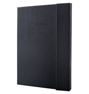 Notizbuch CO151, Conceptum, schwarz, A4, kariert, 80g, 97 Blatt / 194 Seiten