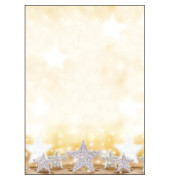 Weihnachtspapier Glitter Stars A4 100 Blatt DP029