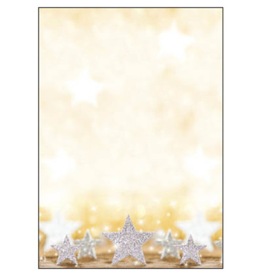 Motiv-Weihnachtspapier Glitter Stars DP029 A4 90g 