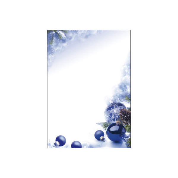 4004360849671 - Motiv-Weihnachtsbriefpapier Blue Harmony DP034 A4 90g  4004360849671 100 Blatt