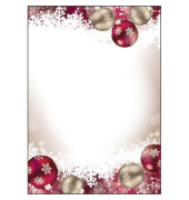 Weihnachtsbriefpapier Weihnachtskugeln Frozen DP041, A4, 90g