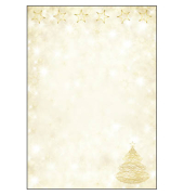 Weihnachtsbriefpapier Weihnachtsbaun / Sterne Graceful Christmas DP083, A4, 90g