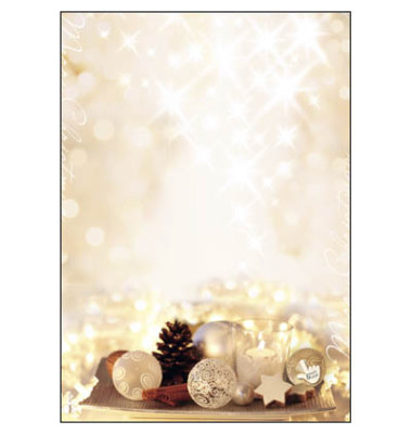 Weihnachtspapier Zimtsterne A4 25 Blatt DP926