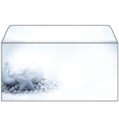 Weihnachtsumschl&auml;ge Weihnachtskugeln / Perlen / Stern Blue Mystery DU081, Din Lang, 90g